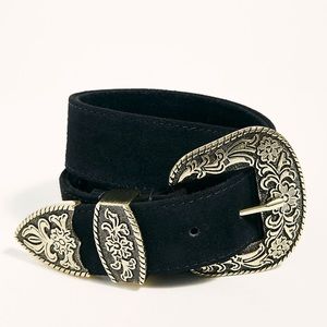 Free People Black Rock Western Belt